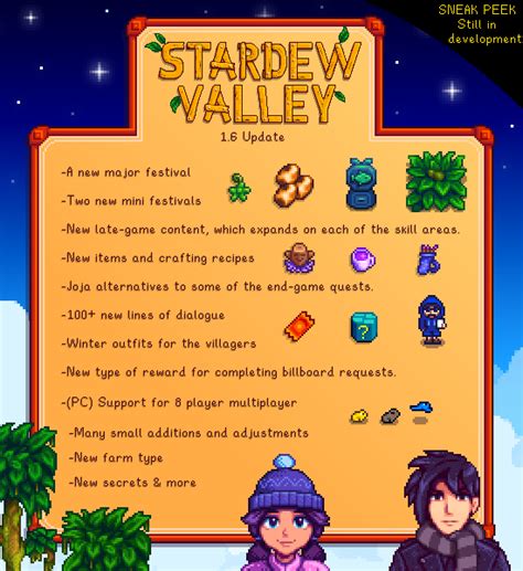 stardew valley 1.6 update switch release|Stardew Valley 1.6 update release date and patch .